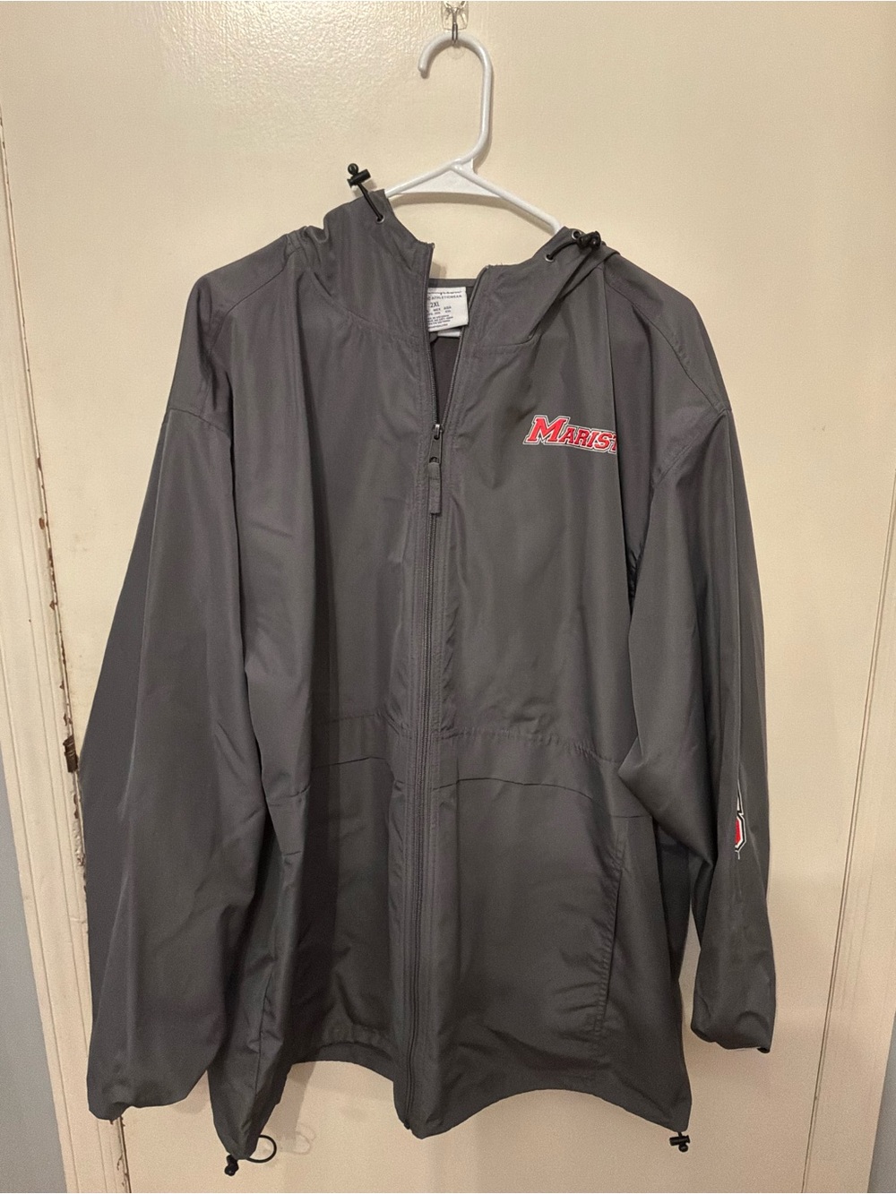 Champion Gray Hooded “Marist” Windbreaker Jacket